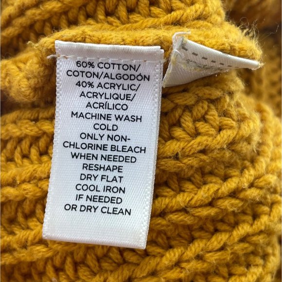 Ann Taylor LOFT Women’s SP Mustard Yellow Crew Neck Sweater - Picture 4 of 5